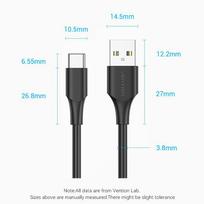 usb type c laidas 2 m - CABLE USB-C TO USB2.0/1.5M BLACK CTHBG VENTION - 12 nuotrauka
