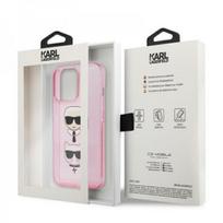 iphone 13 telefono deklas karl lagerfeld - Karl Lagerfeld Case iPhone 13 / 13 Pro 6.1 KLHCP13LKCTUGLP kietas dėklas, rožinis blizgus Karl's – Choupette - 2 nuotrauka