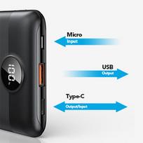 10000 power bank - Veger S11 (W1140), 10000mAh, 22.5W, juodas (black) - 9 nuotrauka