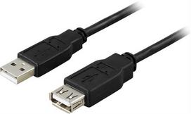 deltaco type 2 - DELTACO USB 2.0 cable Type A ha - Type A ho 2m, blackColor    BlackContact (other end)    4-pin USB - 2 nuotrauka