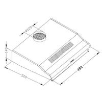 imontuojamas gartraukis 50 - Berdsen BE-10-A 50 cm Baltas (White) Gartraukis - 4 nuotrauka