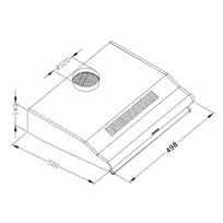 gartraukio spintele - Berdsen BE-10-A INOX 50 cm Gartraukis (Absorberis) - 3 nuotrauka