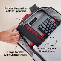 kuprine hp - HP HyperX Delta Backpack - 8 nuotrauka