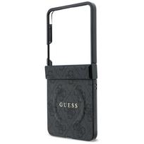 deklas magsafe samsung - Guess PU Leather 4G Magnetic dėklas Samsung Galaxy Z Flip 8 Juodas (Black) - 2 nuotrauka
