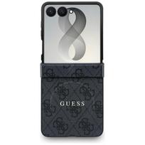 deklas magsafe samsung - Guess PU Leather 4G Magnetic dėklas Samsung Galaxy Z Flip 8 Juodas (Black) - 5 nuotrauka