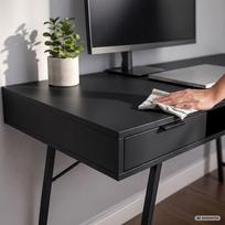 ermitazas stalai - Rašomasis stalas su stalčiais Akord Furniture Factory Arden, 120 cm x 50 cm, 80.5 cm, juoda sp. - 5 nuotrauka