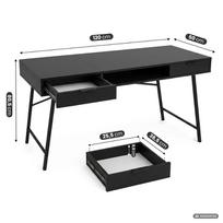 ermitazas stalai - Rašomasis stalas su stalčiais Akord Furniture Factory Arden, 120 cm x 50 cm, 80.5 cm, juoda sp. - 7 nuotrauka