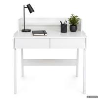 stalciai - Rašomasis stalas su stalčiais Akord Furniture Factory Flux, 48 cm x 78 cm, 95 cm, balta sp. - 8 nuotrauka