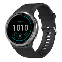 silikonines apyrankes laikrodziams 20mm - Fixed | Silicone Strap for Garmin QuickFit 20mm | Black | FIXSST-QF20MM-BK - 2 nuotrauka