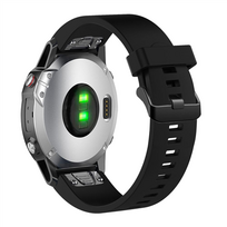 silikonines apyrankes laikrodziams 20mm - Fixed | Silicone Strap for Garmin QuickFit 20mm | Black | FIXSST-QF20MM-BK - 3 nuotrauka