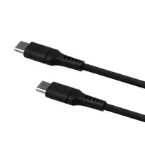 usb c pakrovejas - Fixed | Liquid Silicone Cable USB-C/USB-C, 2m, 60W | FIXDLS-CC2-BK - 3 nuotrauka