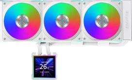 360 vandens ausintuvas - Lian Li HydroShift II LCD-S 360CL AiO Vandens Aušintuvas, RGB, LCD Ekranas - 360 mm, Baltas (White) - 4 nuotrauka