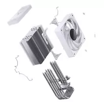 procesoriaus cpu ausintuvas - Jonsbo CR-1000 V2 RGB CPU aušintuvas 120mm White - 3 nuotrauka