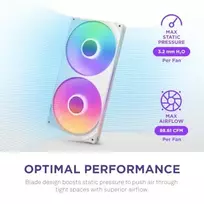 nzxt ventiliatoriai - NZXT F280 RGB CORE 280 mm Ventiliatorius Baltas (White) - 2 nuotrauka
