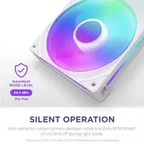 nzxt ventiliatoriai - NZXT F280 RGB CORE 280 mm Ventiliatorius Baltas (White) - 8 nuotrauka