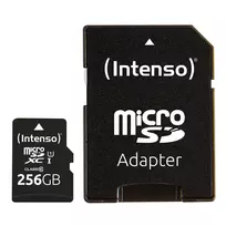 atminties korteles sd gb - Intenso Premium 256GB microSDXC UHS-I Class 10 + SD Adapter - 2 nuotrauka