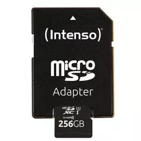 atminties korteles sd gb - Intenso Premium 256GB microSDXC UHS-I Class 10 + SD Adapter - 5 nuotrauka