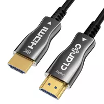 hdmi laidas 20m - Claroc HDMI Fiver Optic AOC 8K, juoda, 20 m - 2 nuotrauka