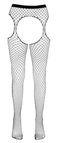 tarpkojus - Tinklinės pėdkelnės atviru tarpkoju Legwear Cottelli Collection - 2 nuotrauka