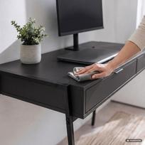 ermitazas stalai - Rašomasis stalas su stalčiais Akord Furniture Factory Zentia, 100 cm x 45 cm, 80.5 cm, juoda sp. - 5 nuotrauka