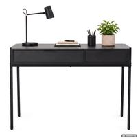 ermitazas stalai - Rašomasis stalas su stalčiais Akord Furniture Factory Zentia, 100 cm x 45 cm, 80.5 cm, juoda sp. - 8 nuotrauka