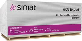 gipso kartono plokstes 12 mm - Nida Ekspert GKB, 3000 mm x 1200 mm x 12.5 mm - 2 nuotrauka