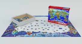 pasaulio zemelapis puzzle - Eurographics Beprotiškas pasaulis, 2000 det. - 2 nuotrauka