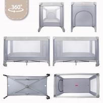kelionine kudikio lovyte - Kelioninė lovytė-maniežas LUNO, pilka (Grey) - 5 nuotrauka