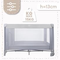 kelionine kudikio lovyte - Kelioninė lovytė-maniežas LUNO, pilka (Grey) - 6 nuotrauka