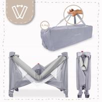 kelionine kudikio lovyte - Kelioninė lovytė-maniežas LUNO, pilka (Grey) - 8 nuotrauka