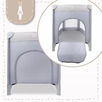 kelionine kudikio lovyte - Kelioninė lovytė-maniežas LUNO, pilka (Grey) - 10 nuotrauka