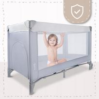 kelionine kudikio lovyte - Kelioninė lovytė-maniežas LUNO, pilka (Grey) - 12 nuotrauka