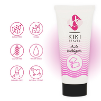 water based lubricant - Lubrikantas Kiki Travel Strawberry Gum, 50 ml - 3 nuotrauka