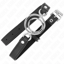 fetisui - Burnos dirželis Kink Gag O-Rings, juodas - 4 nuotrauka