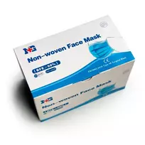 medicinines kaukes - Uniroar vienkartinės neaustinės veido kaukės, 3 sluoksnių, 50 vnt. - 3 nuotrauka