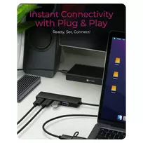 laidai kabeliai jungtys - „Icy Box Hub“ IB-HUB1424-C3 4 prievadų A tipo USB, C/A tipo jungtis - 2 nuotrauka