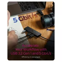 laidai kabeliai jungtys - „Icy Box Hub“ IB-HUB1424-C3 4 prievadų A tipo USB, C/A tipo jungtis - 3 nuotrauka