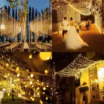 led uzuolaida 3x3 - Šviesos užuolaida Springos CL4098, 300 LED, 3 x 3 m, įvairių spalvų (Multicolor) - 2 nuotrauka