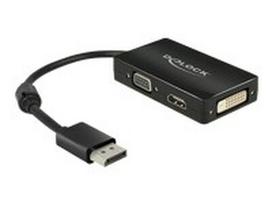 displayport hdmi adapteri - DELOCK Adapter DPVGA / HDMI / DVI black - 1 nuotrauka