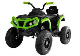 vaikiskas keturratis - Vaikiškas elektrinis keturratis Lean Toys BDM0906, juoda/žalia - 4 nuotrauka