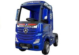 elektromobilis mercedes vaikams - Vaikiškas elektrinis sunkvežimis Lean Toys Mercedes Actros HL358, mėlyna - 4 nuotrauka