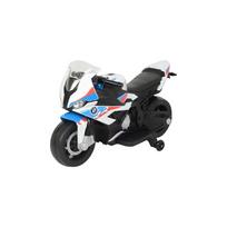 elektromobiliai vaikams bmw - Vaikiškas elektrinis motociklas Lean Toys BMW S1000RR, balta - 3 nuotrauka