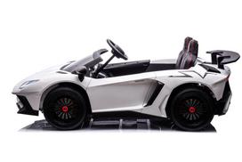dvivietis elektromobilis - Lean Cars Dvivietis vaikiškas elektromobilis Lamborghini XXL A8803, baltas (White) - 2 nuotrauka