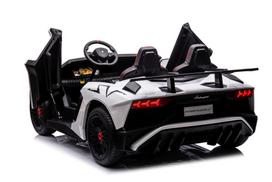 dvivietis elektromobilis - Lean Cars Dvivietis vaikiškas elektromobilis Lamborghini XXL A8803, baltas (White) - 3 nuotrauka