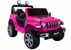 dvivietis elektromobilis - Dvivietis vaikiškas elektromobilis Lean Cars Jeep FT-938, rožinis (Pink) - 2 nuotrauka