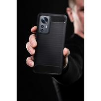 honor magic 5 pro - Forcell "Carbon Case for Honor Magic 5 Pro" Juodas (Black) - 7 nuotrauka