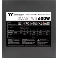 600w psu - Thermaltake Smart W3 600W Juodas (Black) - 3 nuotrauka