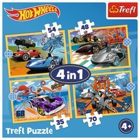hot wheels rinkinys - Trefl Hot Wheels 34627, 4 x det. - 6 nuotrauka