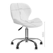 meistro kede - Valgomojo kėdė ActivEshop QS-06, matinė, balta, 36 cm x 48 cm x 42 - 54 cm - 2 nuotrauka