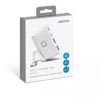usb c dock - DICOTA USB-C nešiojamasis šakotuvas 4 viename - 3 nuotrauka